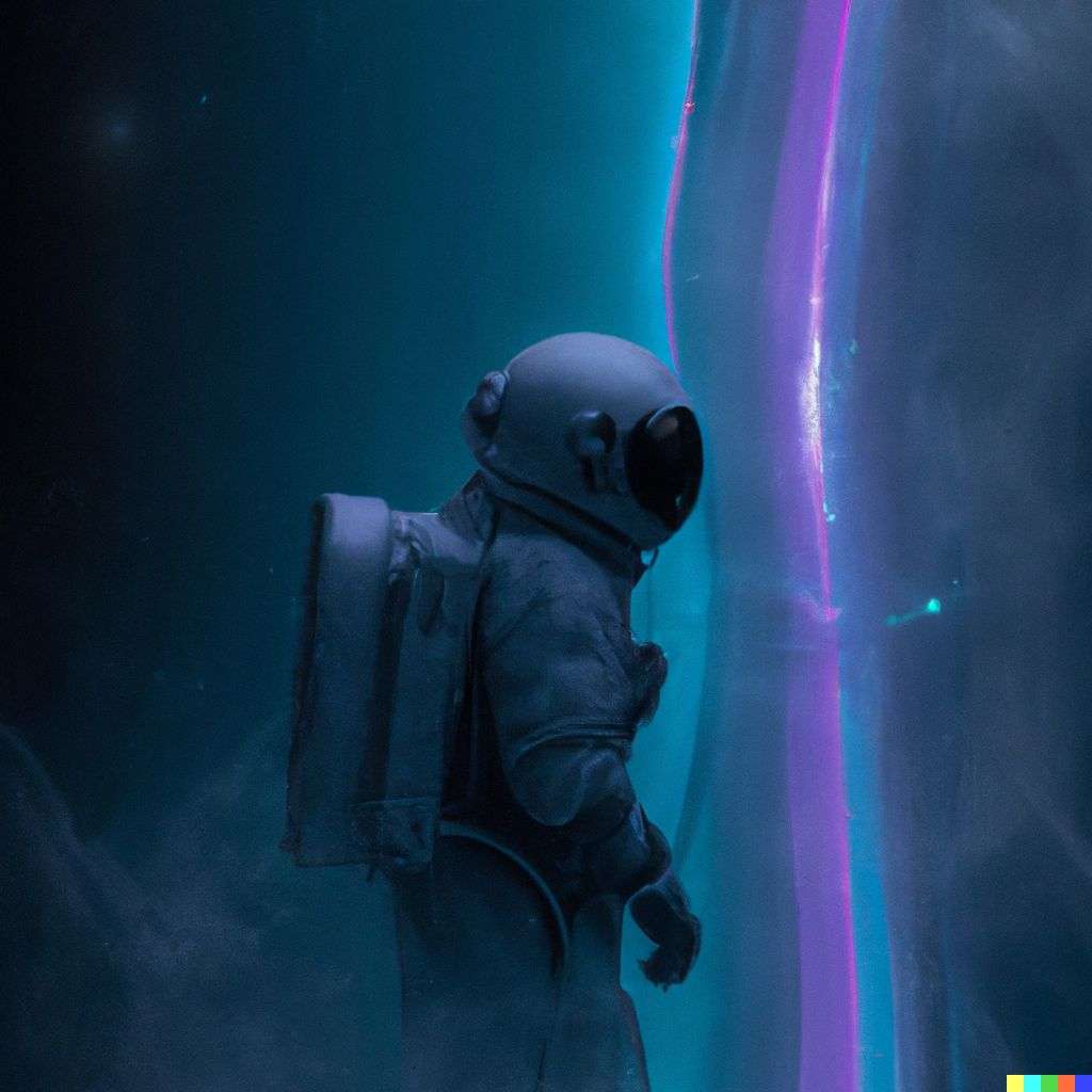 an astronaut, digital art, ethereal